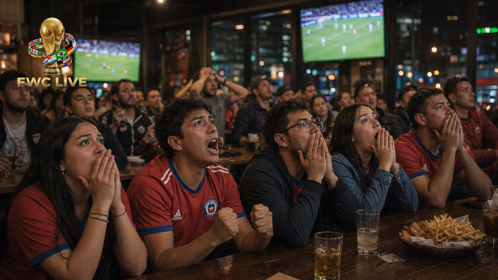 Chile football fans watching FIFA World Cup 2026 coverage in Santiago