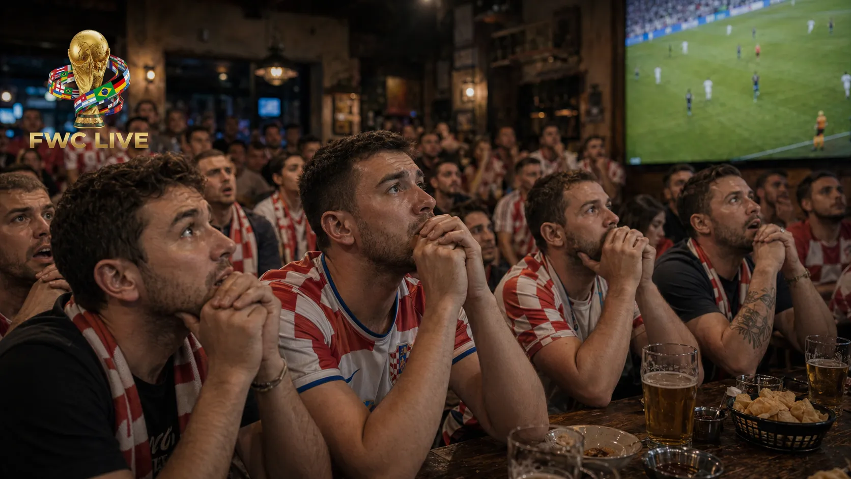 Croatia football fans watching FIFA World Cup 2026 coverage in Zagreb