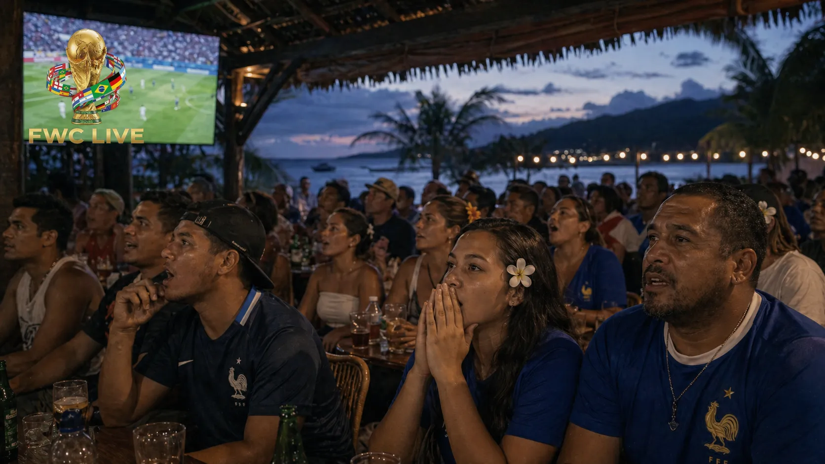 French Polynesia football fans watching FIFA World Cup 2026 coverage in Papeete