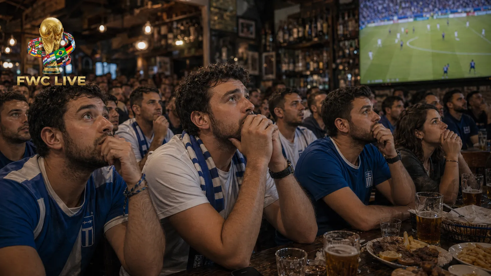 Greece football fans watching FIFA World Cup 2026 coverage in Athens
