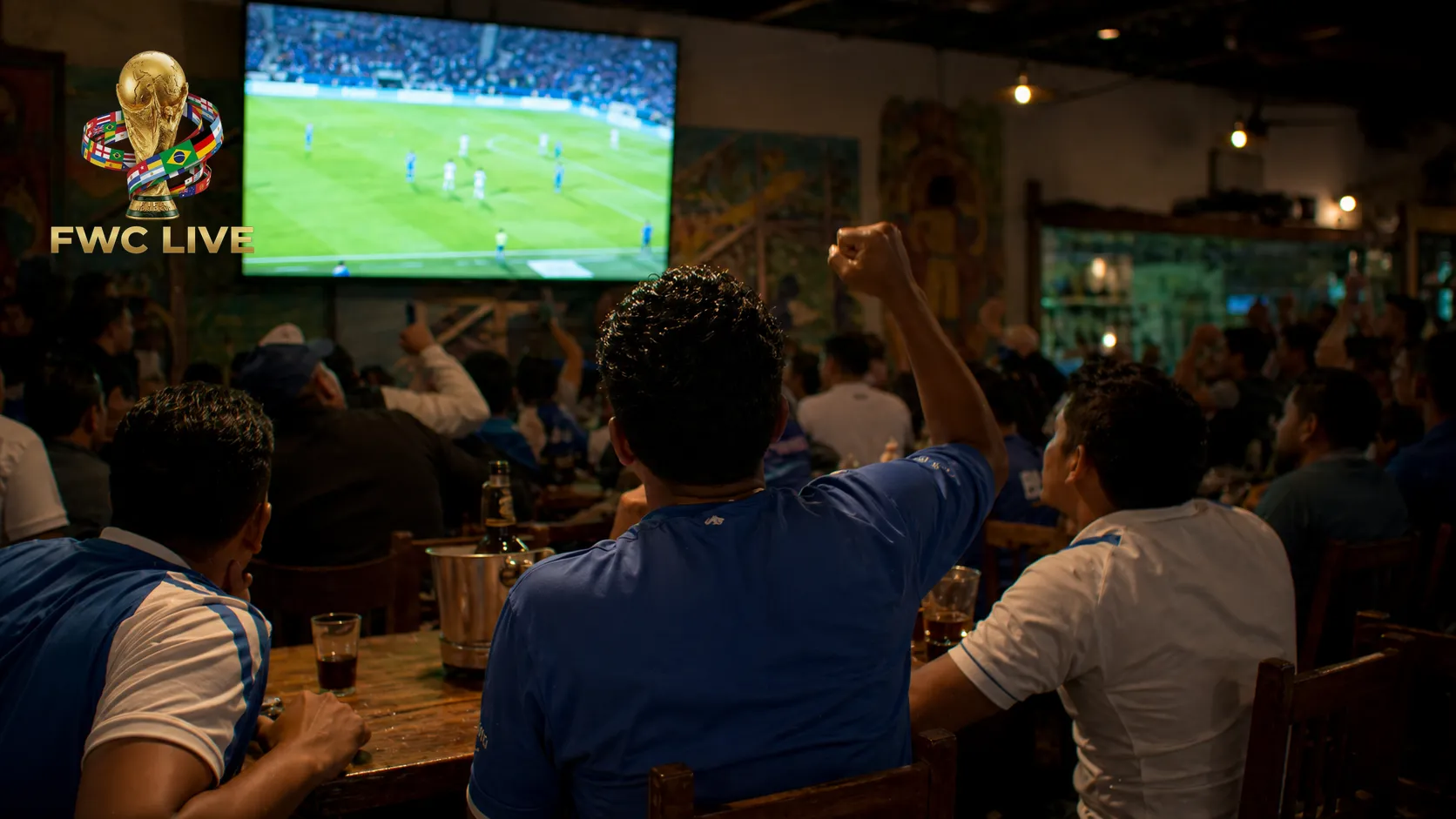 Honduras football fans watching FIFA World Cup 2026 coverage in a Tegucigalpa sports cafe