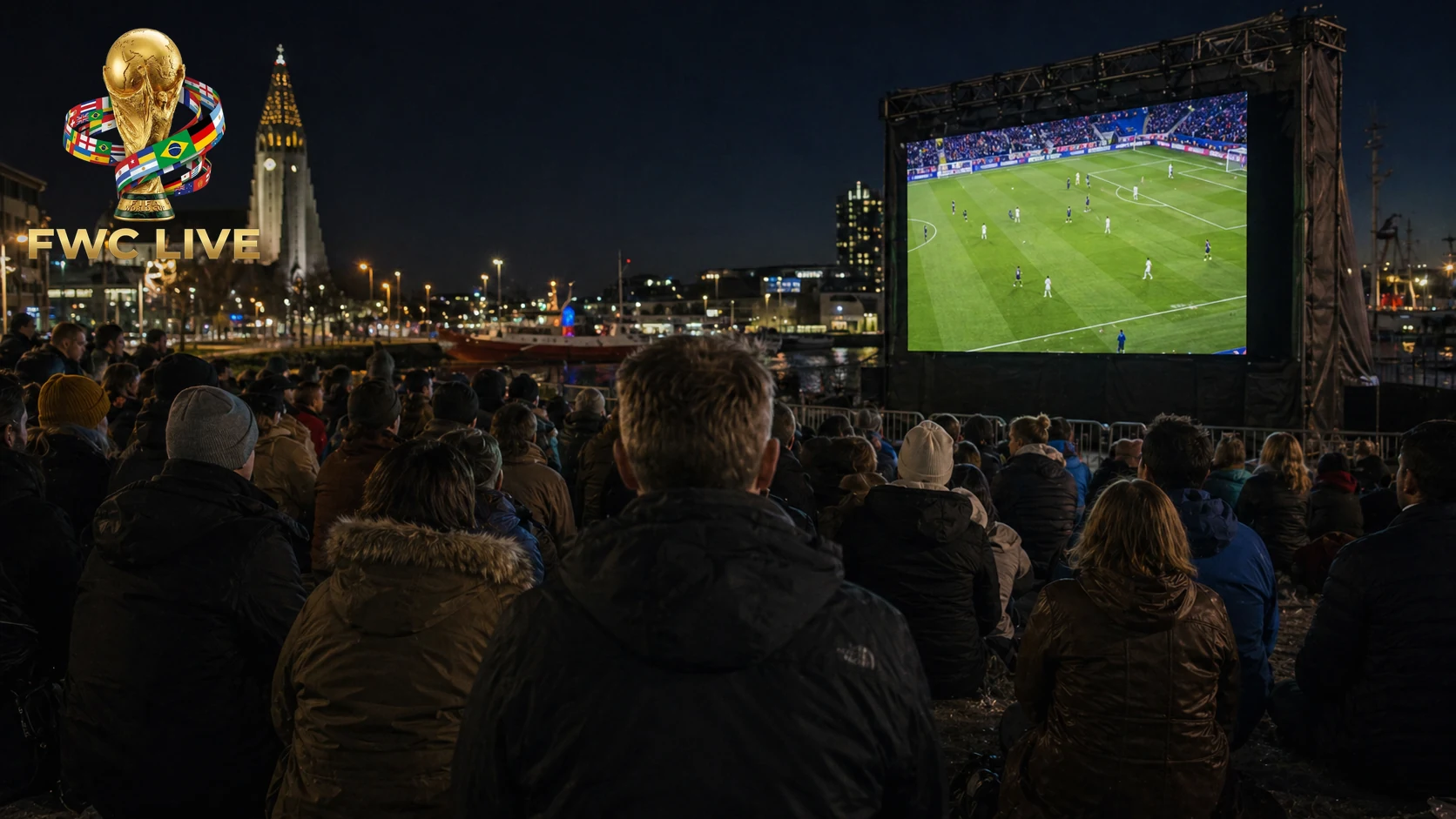 Iceland football fans watching FIFA World Cup 2026 coverage in Reykjavik