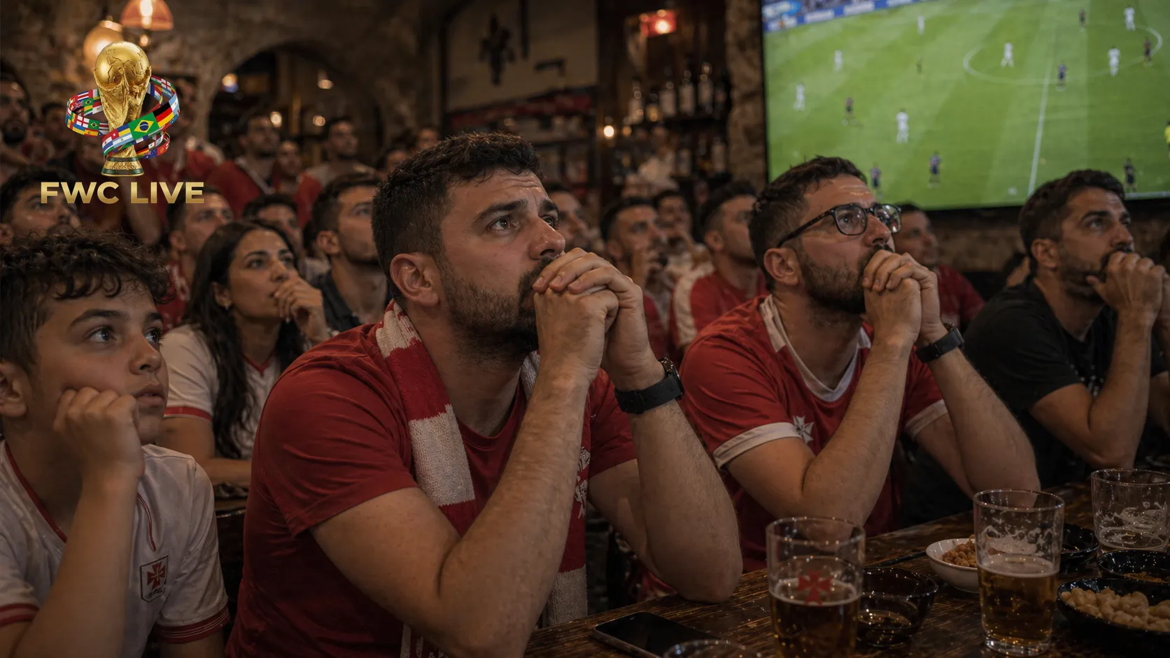 Malta football fans watching FIFA World Cup 2026 coverage in Valletta
