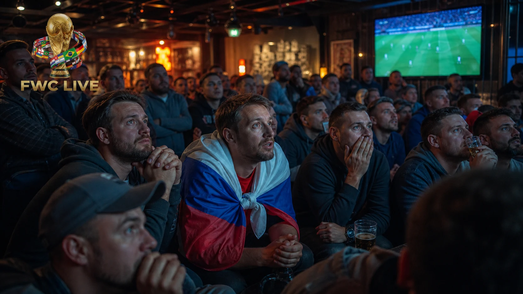 Russia football fans watching FIFA World Cup 2026 coverage in Moscow