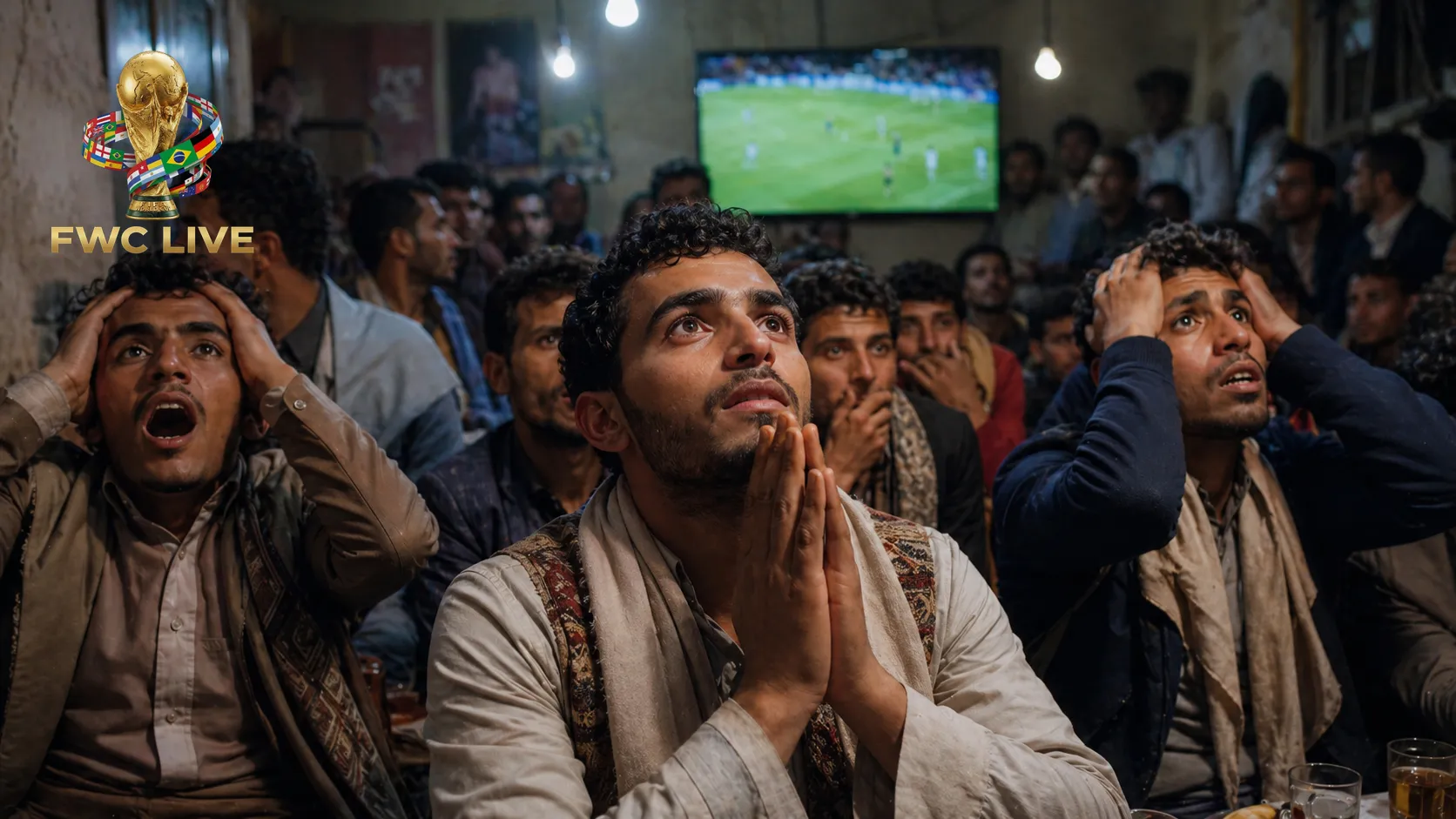 Syria football fans watching FIFA World Cup 2026 coverage in Damascus