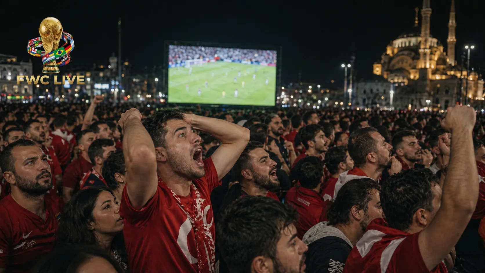 Turkey football fans watching FIFA World Cup 2026 coverage in Istanbul