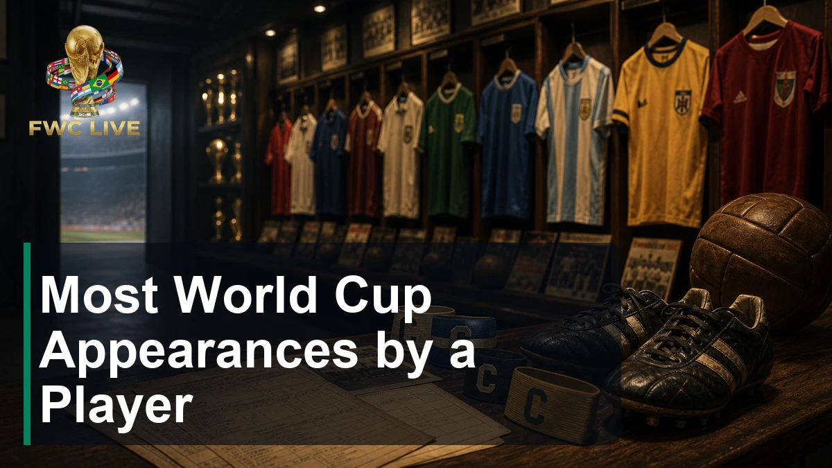 Most World Cup Appearances by a Player