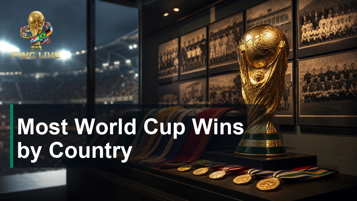 Most World Cup Wins by Country All Time