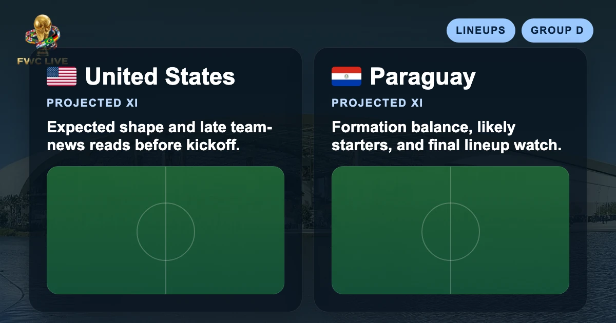 United States vs Paraguay lineups and team news
