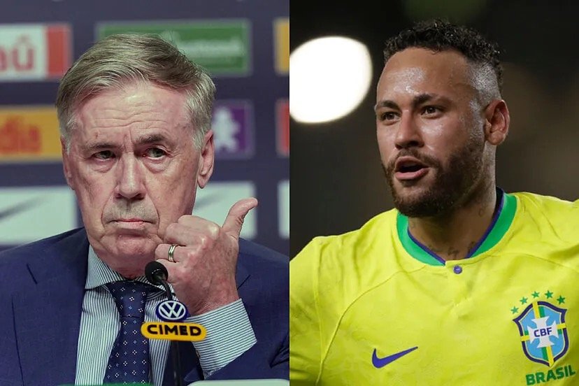 Carlo Ancelotti and Neymar at the center of Brazil World Cup squad debate