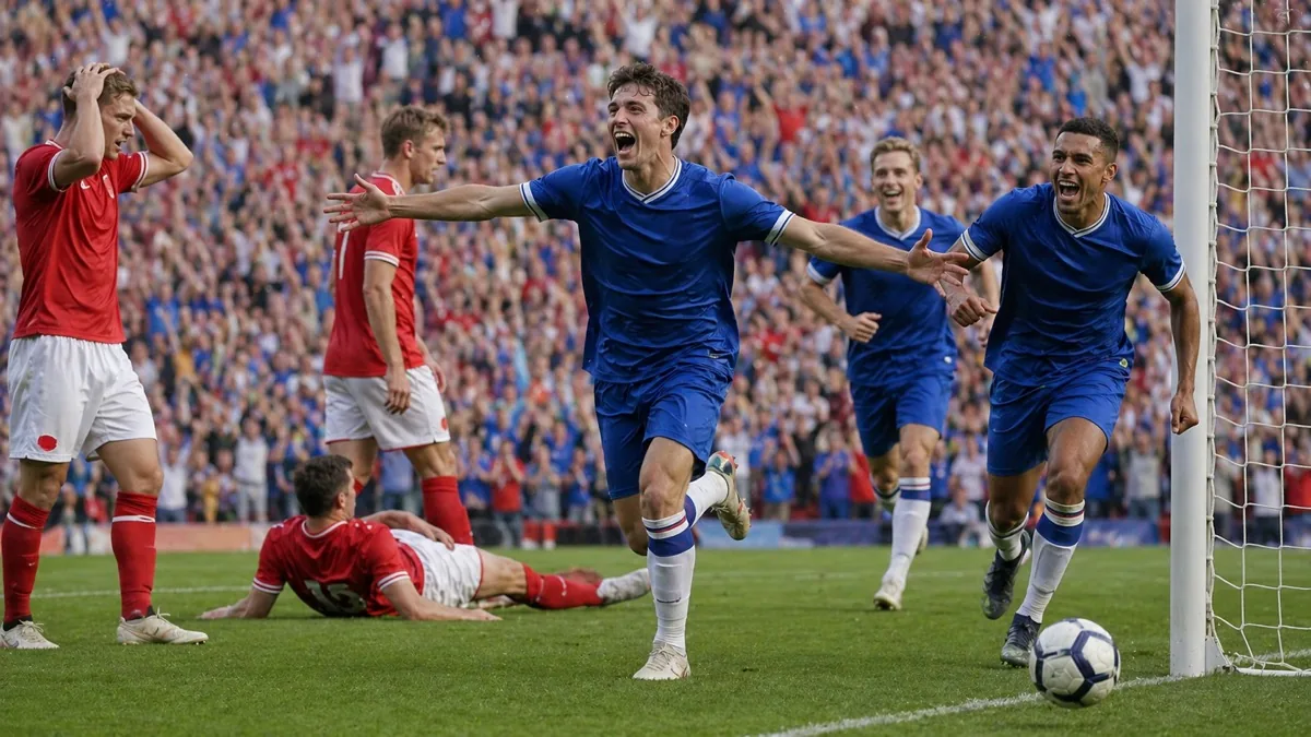 Football scoreline and records graphic tied to hat-trick trivia before World Cup 2026