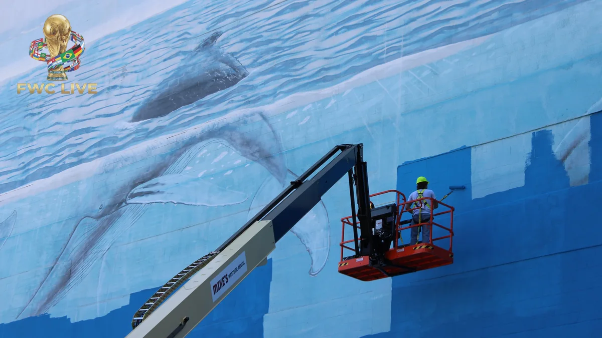 Dallas World Cup 2026 mural dispute whale wall
