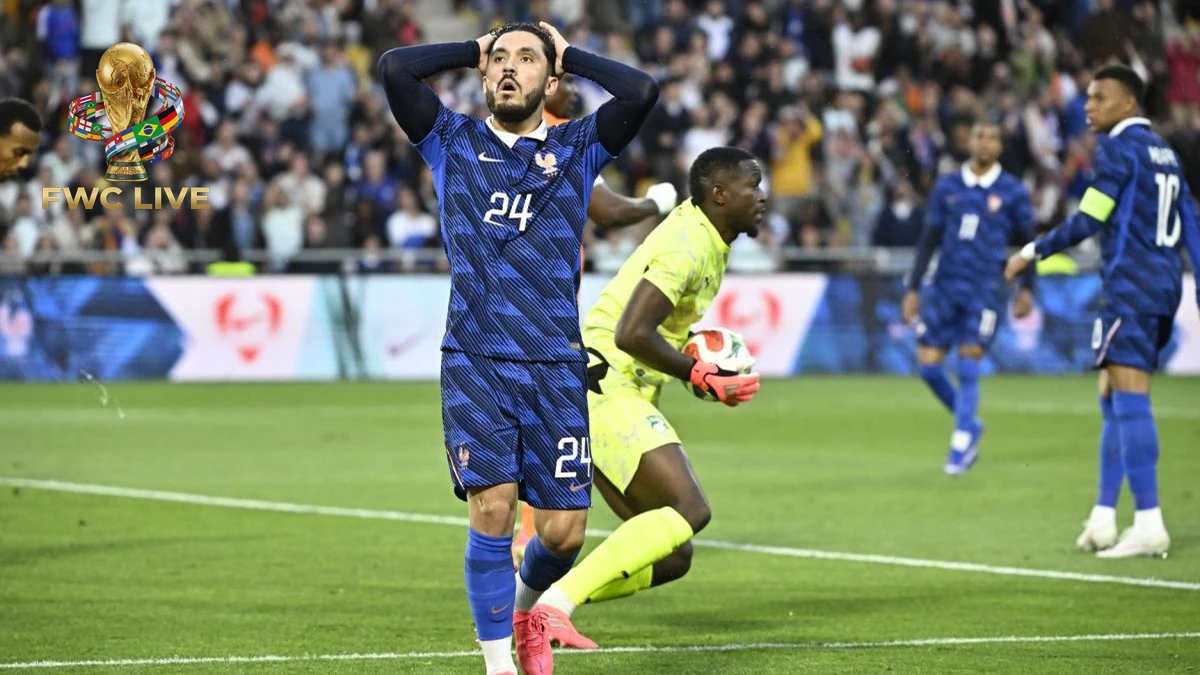 France during their World Cup 2026 warm-up loss to Ivory Coast