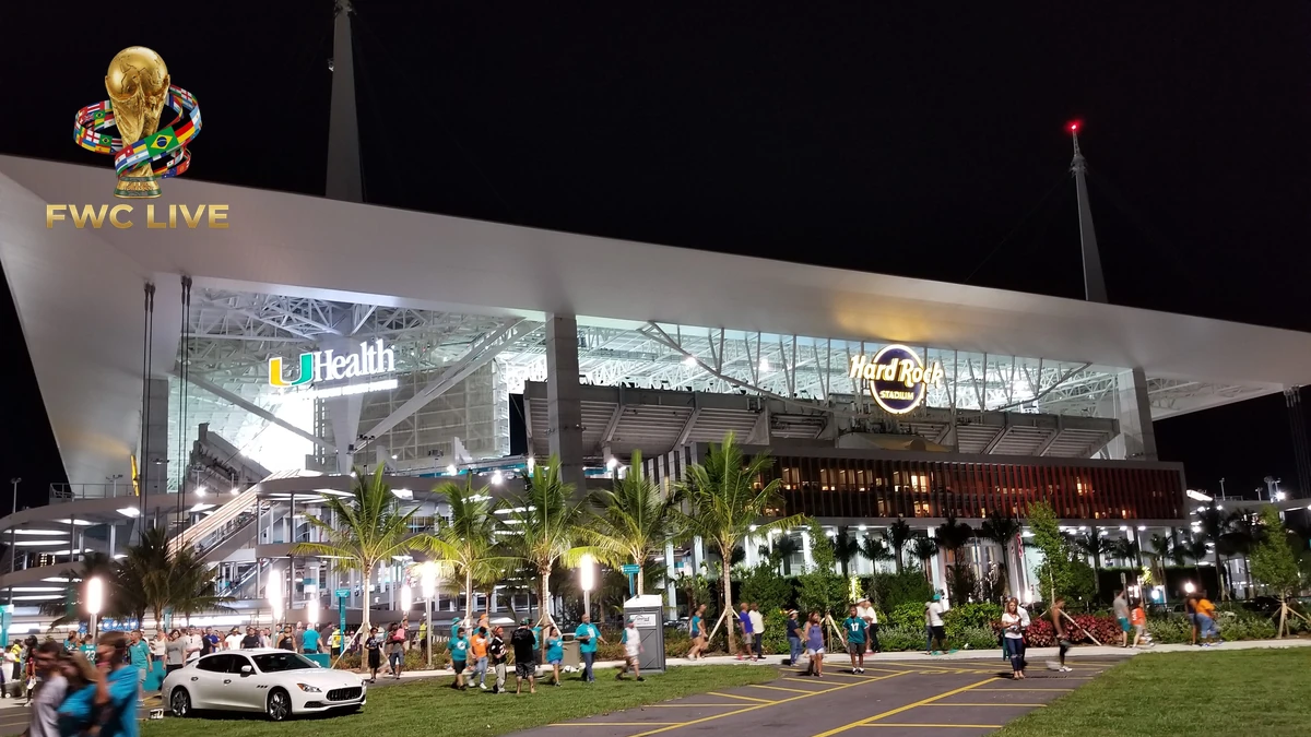 Hard Rock Stadium exterior before Miami World Cup 2026 parking and shuttle planning