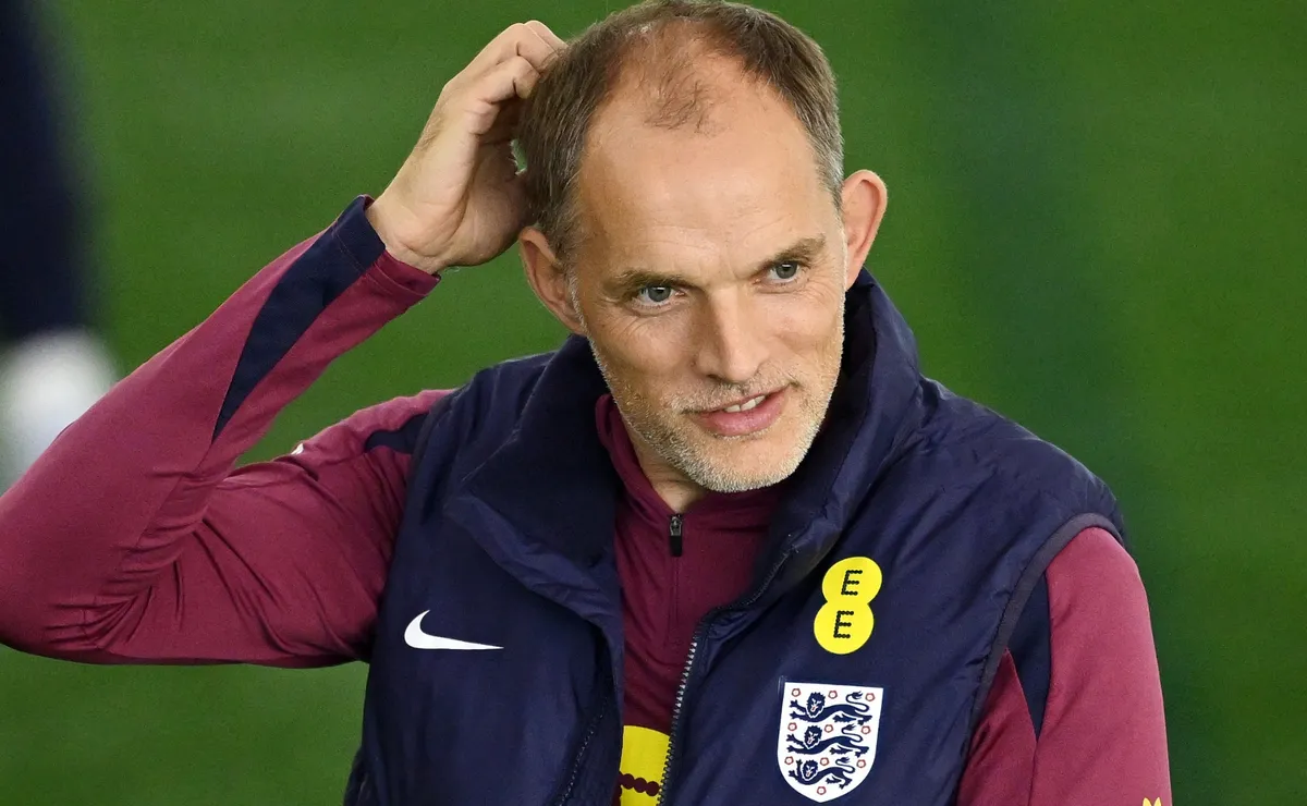 England manager Thomas Tuchel during match action