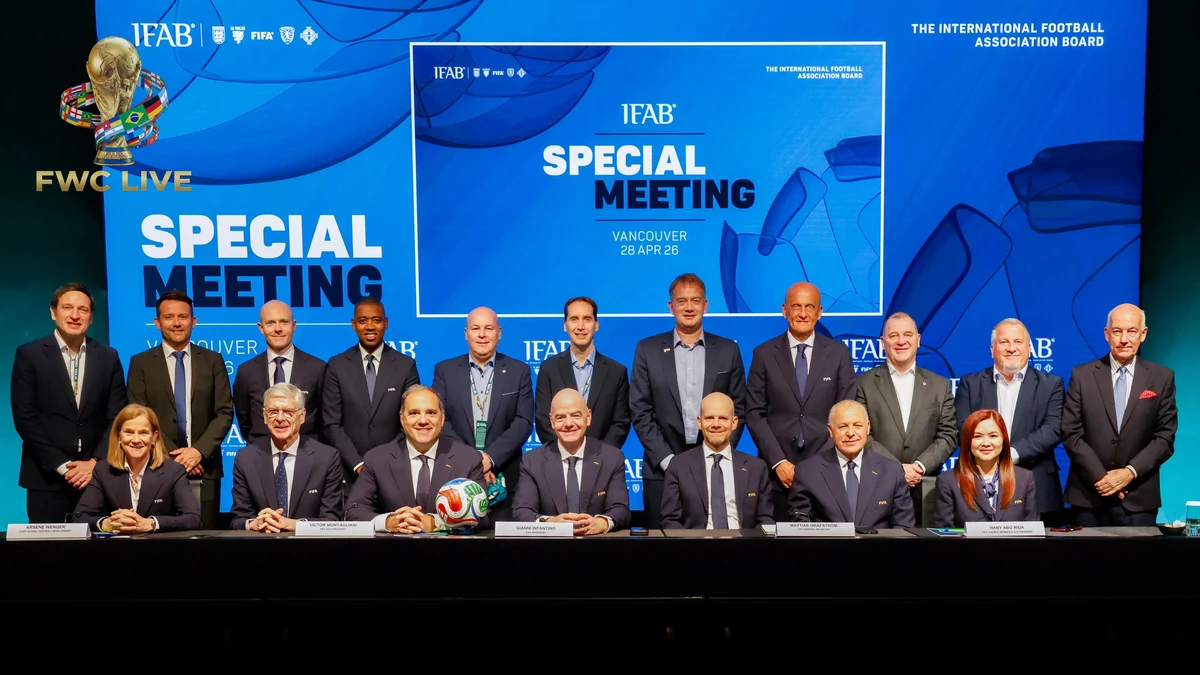 IFAB meeting in Vancouver before the World Cup 2026 red card protest rule was approved